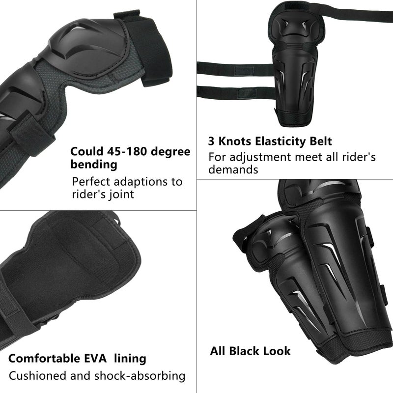 AIDY-PRO Motocross Knee Pads Motorcycle Elbow Pads, Motorcycle Protective Gear for Men Women Youth, Adjustable Motorcycle Knee Guards for Dirt Bike Mountain Bike - Image 3